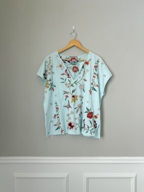 Johnny Was Floral Blouse Petite Large